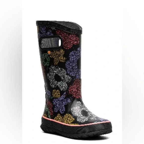 Bogs Kids Boots with Multicolor Floral Design - Picture 1 of 1